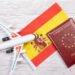 Passport and Flag of Spain